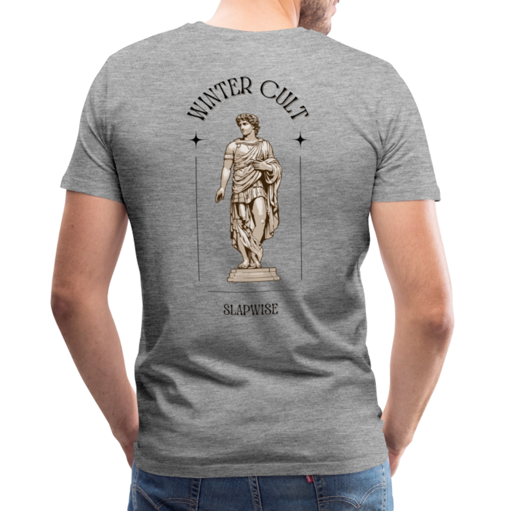 Camiseta premium hombre - gris jaspeado