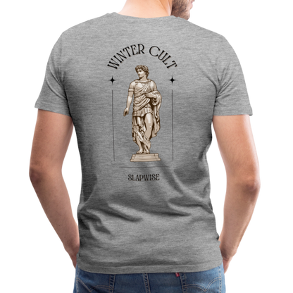 Camiseta premium hombre - gris jaspeado