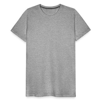 Camiseta premium hombre - gris jaspeado