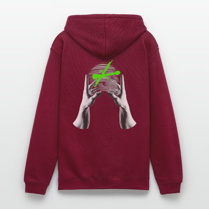 SUDADERA MANUAL SKULL - rojo bordeaux