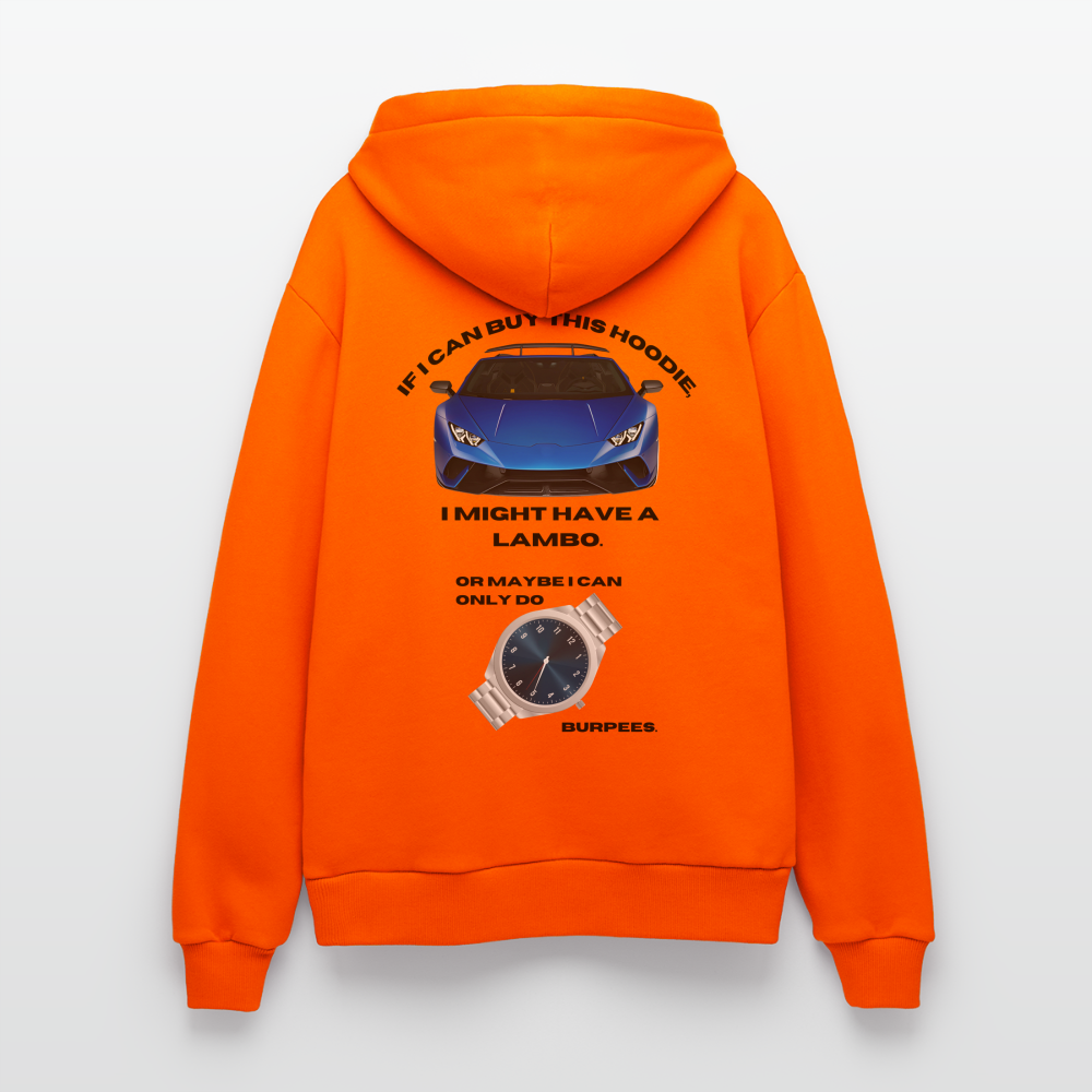 00 caro Sudadera con capucha ecológica de corte relaxed fabricada en la UE - SUNSET ORANGE