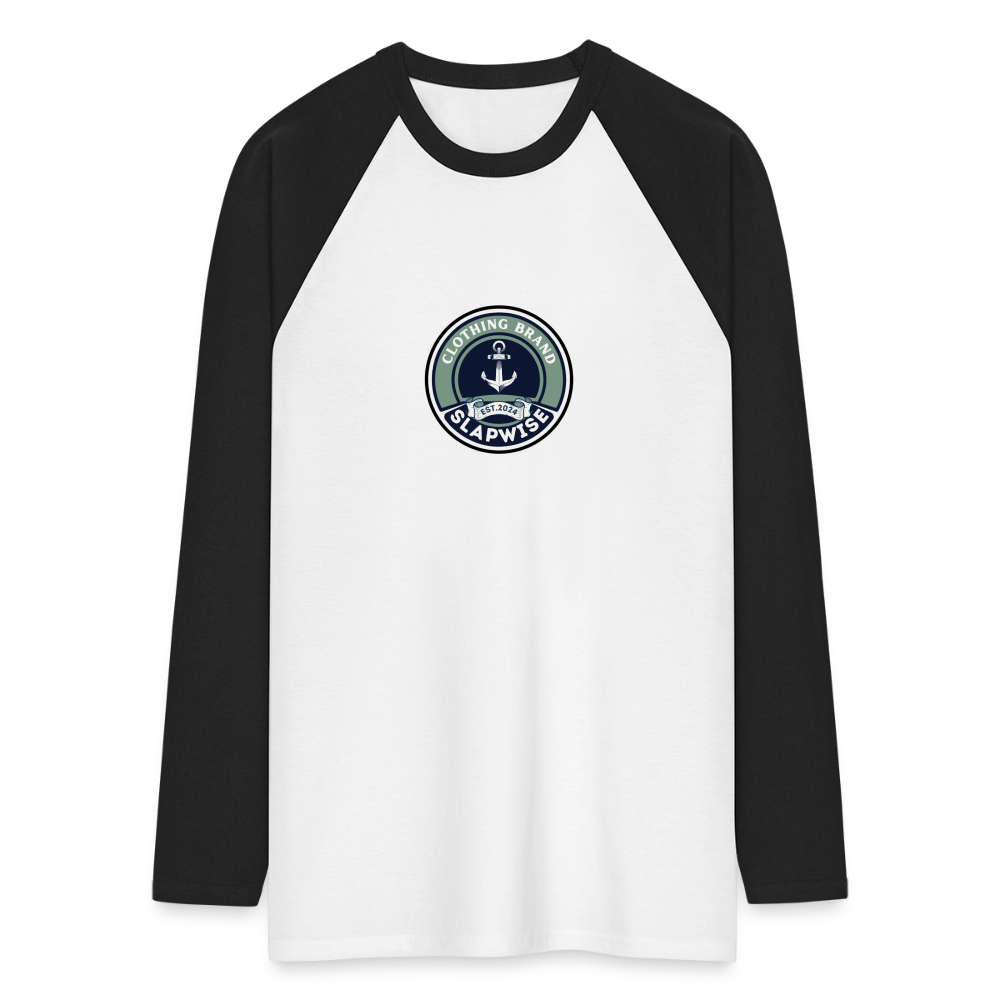 RAGLAN MANGA LARGA OCEAN - blanca/negro