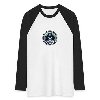 RAGLAN MANGA LARGA OCEAN - blanca/negro