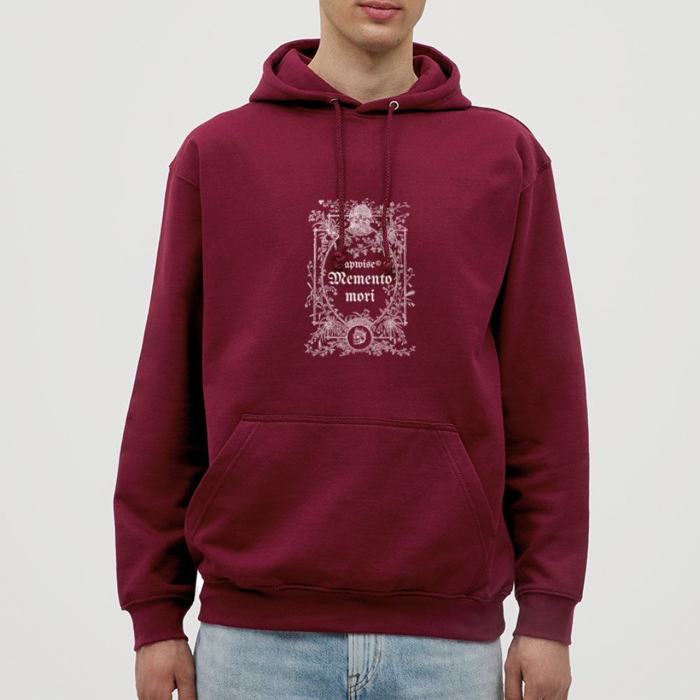 SUDADERA MEMENTO MORI - rojo bordeaux