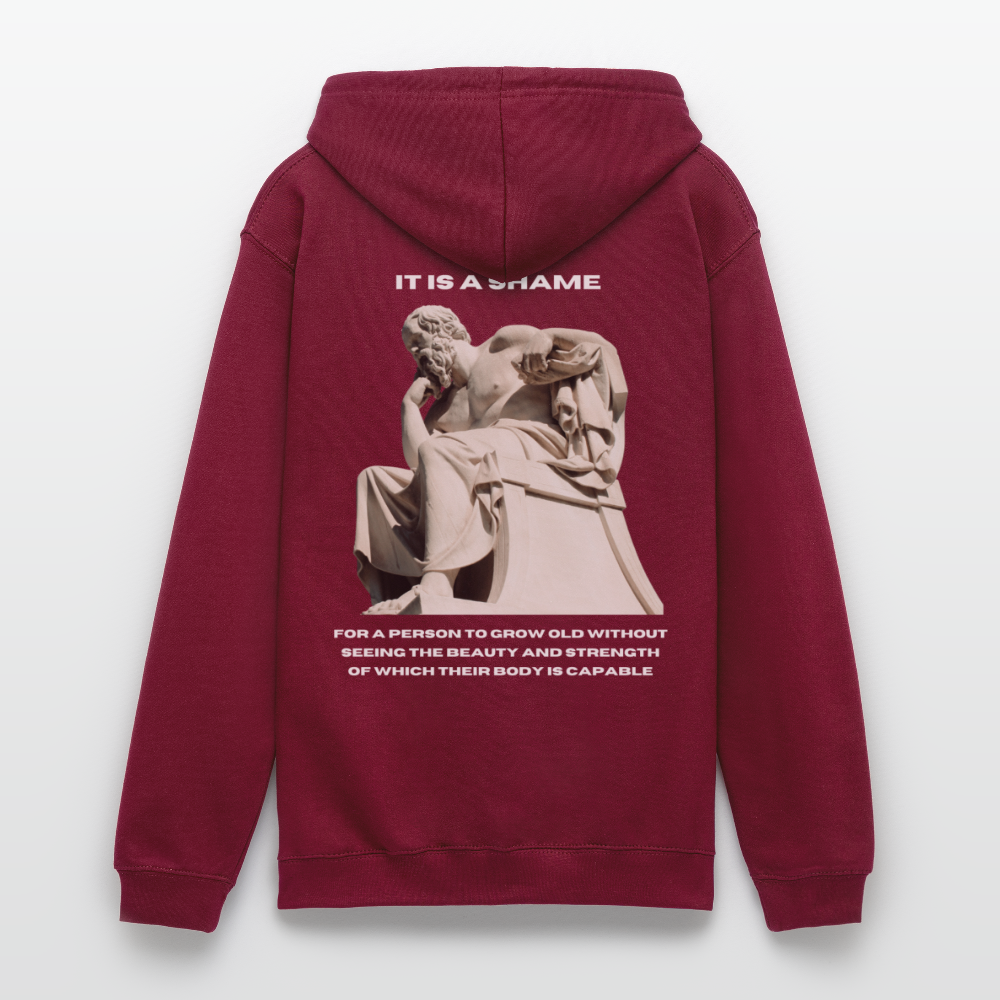 SUDADERA MEMENTO MORI - rojo bordeaux