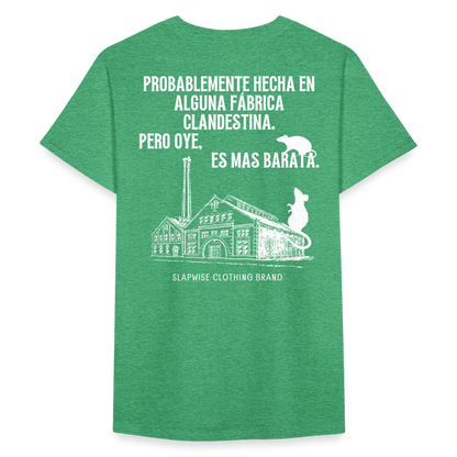 CAMISETA RATBUYER - verde jaspeado