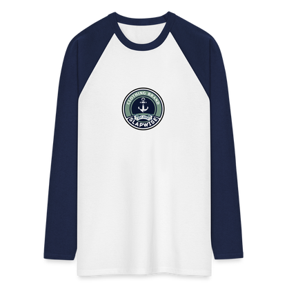 RAGLAN MANGA LARGA OCEAN - blanco/azul marino