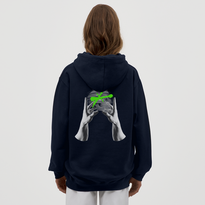 SUDADERA MANUAL SKULL - azul marino