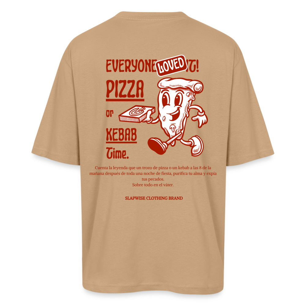 CAMISETA PIZZA TIME - beige