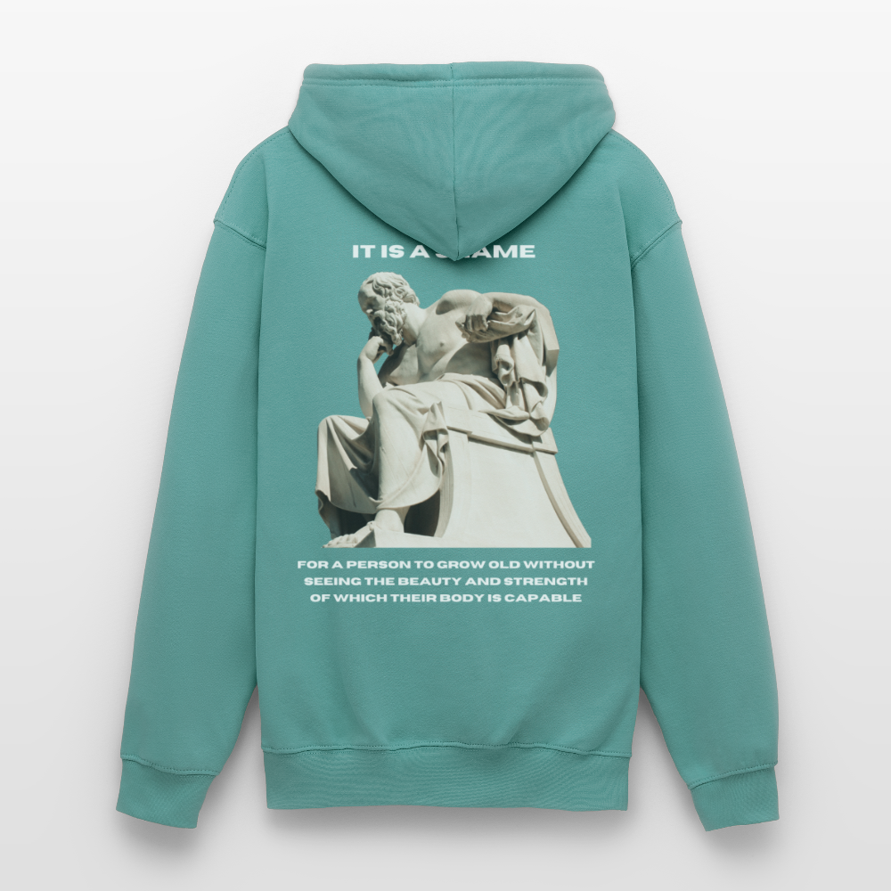 SUDADERA MEMENTO MORI - turquesa pastel