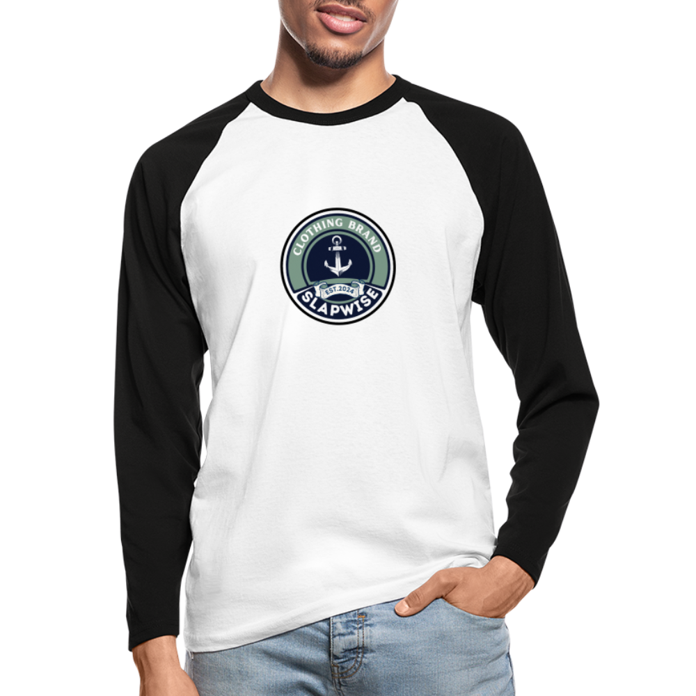 RAGLAN MANGA LARGA OCEAN - blanca/negro