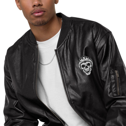 LEATHER BOMBER JACKET SKYLINE