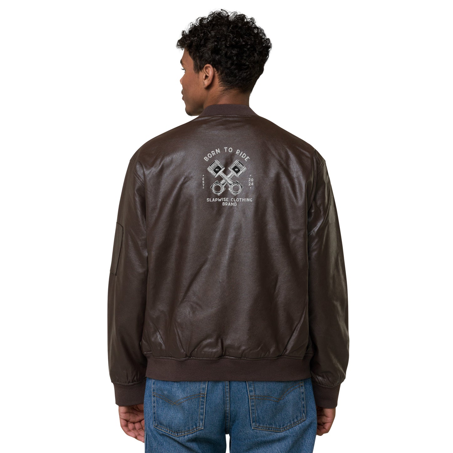 LEATHER BOMBER JACKET SKYLINE