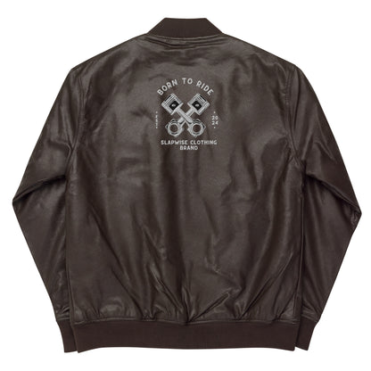 LEATHER BOMBER JACKET SKYLINE