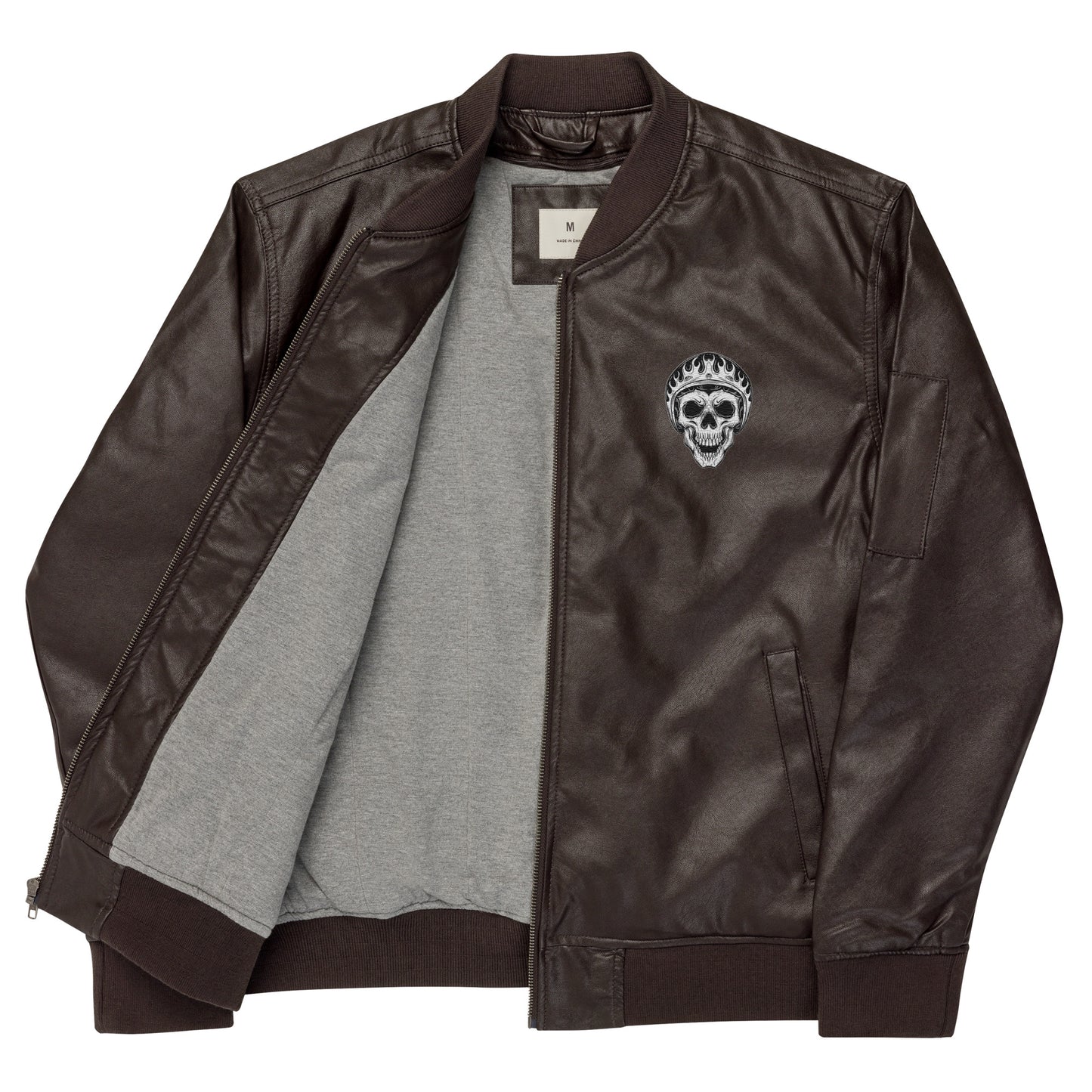 LEATHER BOMBER JACKET SKYLINE