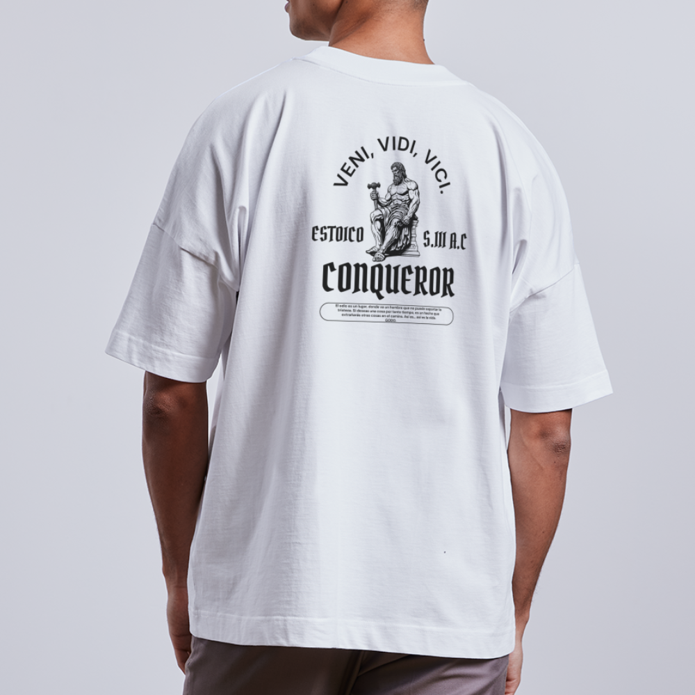 CONQUEROR OVERSIZE T-SHIRT - white